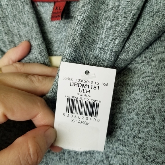 NWT Red by BKE Cozy Mock Neck Sweater Tunic Long Sleeve Teal Grey Knit XLarge - Picture 2 of 7